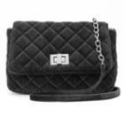 Candie's&reg; Velvet Quilted Crossbody Bag, Women's, Black