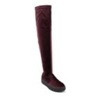 Olivia Miller Lynbrook Women's Velvet Over-the-knee Boots, Size: 6, Light Red