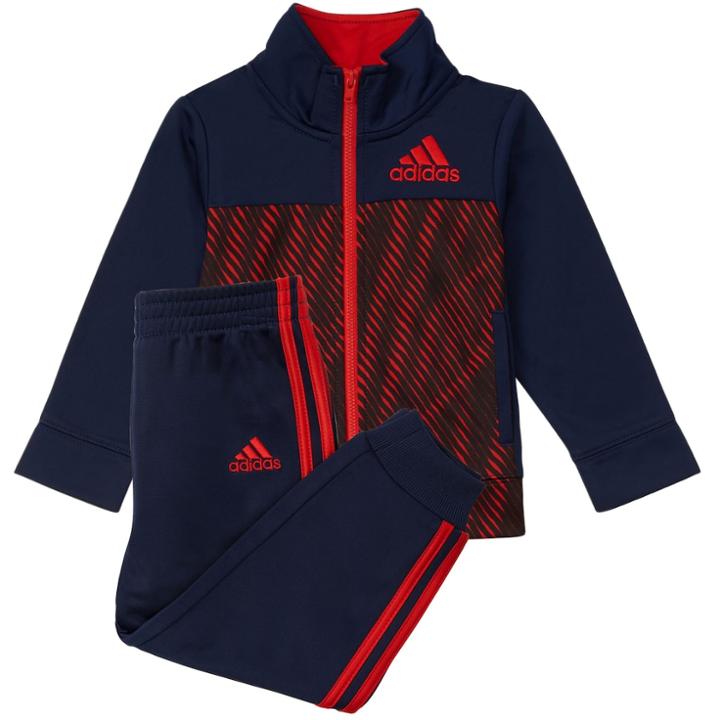 Boys 4-7x Adidas Abstract Tricot Jacket & Pants Set, Size: 7, Blue (navy)