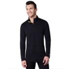 Men's Climatesmart Comfort Wear Stretch Performance Quarter-zip Pullover, Size: Large, Black