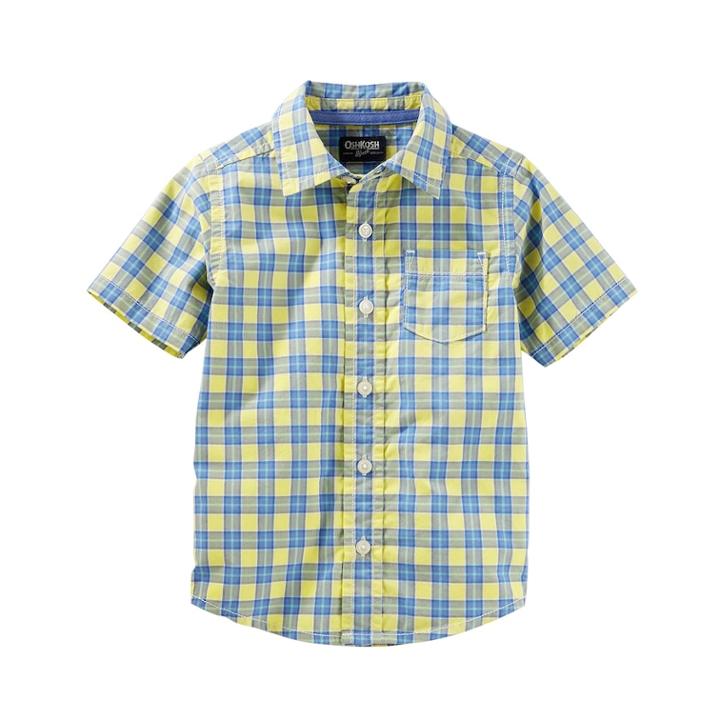 Boys 4-12 Oshkosh B'gosh&reg; Button-up Shirt, Size: 6, Yellow Plaid