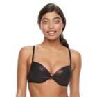 Mix And Match Foiled Push-up Underwire Bikini Top, Girl's, Size: Large, Black
