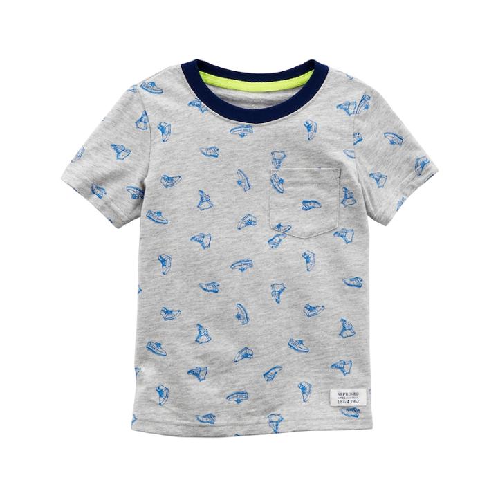 Boys 4-8 Carter's Sneaker Pocket Tee, Size: 6, Sneaker Print