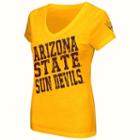 Juniors' Campus Heritage Arizona State Sun Devils Shoutout V-neck Tee, Women's, Size: Medium, Med Red