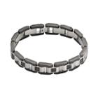 Stainless Steel And Black Rhodium-plated Stainless Steel 1/2-ct. T.w. Black Diamond Bracelet - Men, Size: 8.5