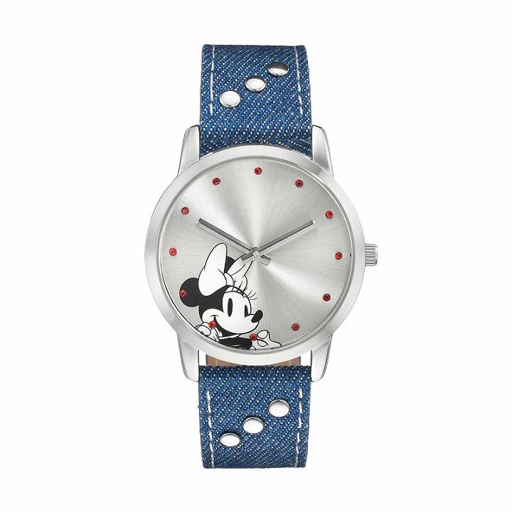Disney's Minnie Mouse Kids' Denim Watch, Women's, Blue