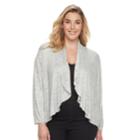 Plus Size Apt. 9&reg; Flyaway Cardigan, Women's, Size: 0x, Med Grey