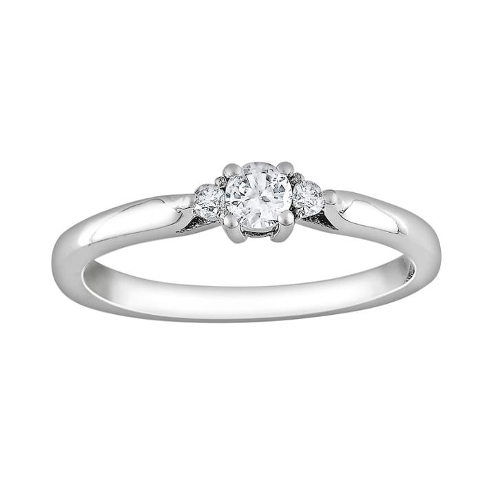 Stella Grace Sterling Silver Lab-created White Sapphire And Diamond Accent Ring, Women's, Size: 9