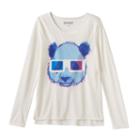 Girls 7-16 & Plus Size Mudd&reg; High-low Raw-edge Graphic Tee, Girl's, Size: 16, White Oth