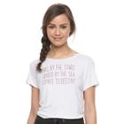 Disney Pirates Of The Caribbean: Juniors Collection Sail By The Stars Graphic Tee, Girl's, Size: Small, White