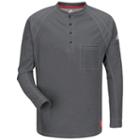 Men's Bulwark Iq Series&trade; Comfort Knit Henley, Size: Xl, Grey