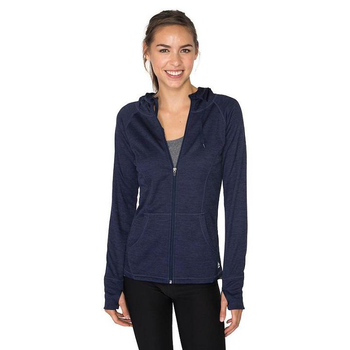 Women's Rbx Brush Back Hoodie, Size: Medium, Blue (navy)