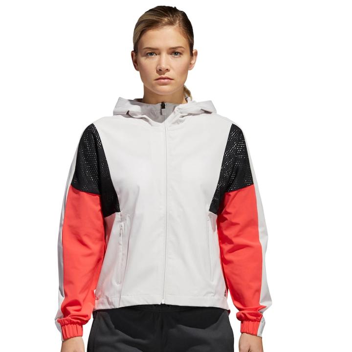 Women's Adidas Sid Wind Jacket, Size: Large, Light Grey