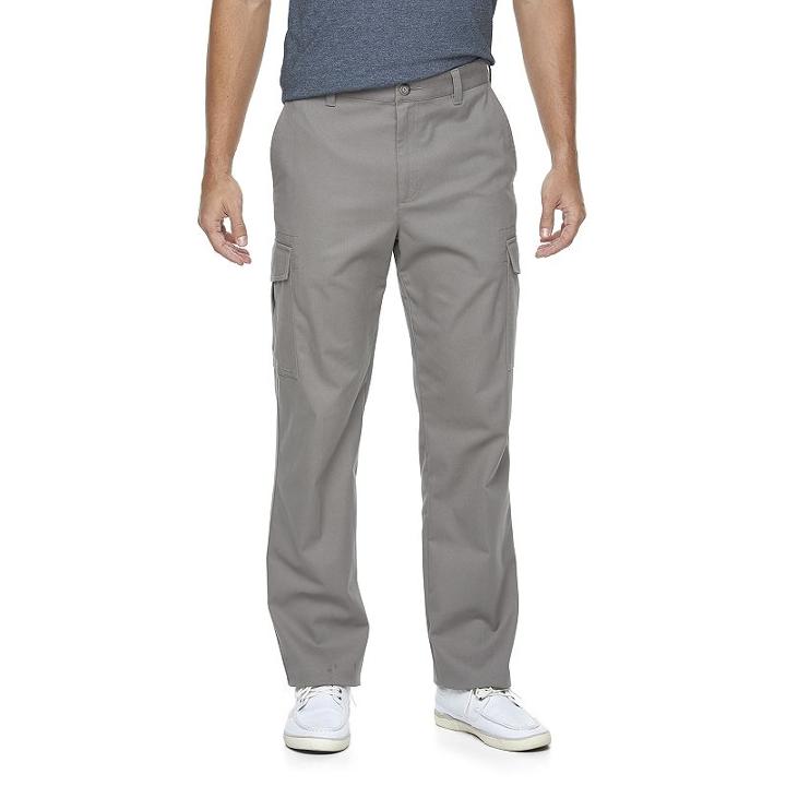 Men's Croft & Barrow&reg; Easy Care Cargo Pants, Size: 30x29, Grey