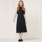 Lc Lauren Conrad Runway Collection Ruffle Midi Dress - Women's, Size: 12, Black