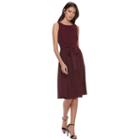 Women's Elle&trade; Solid Pleated Midi Dress, Size: 16, Drk Purple