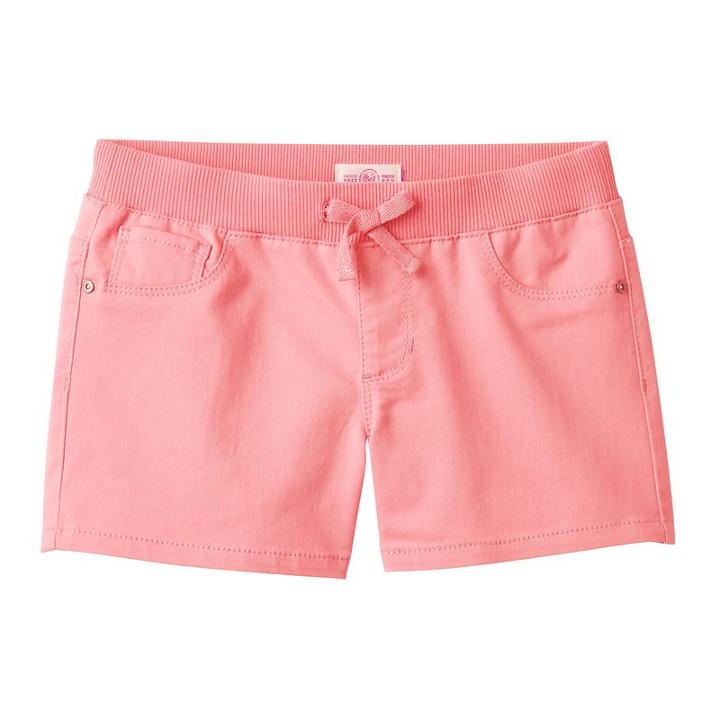 Girls 7-16 So&reg; Ribbed Waist Sateen Shorts, Girl's, Size: 10, Brt Pink