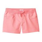 Girls 7-16 So&reg; Ribbed Waist Sateen Shorts, Girl's, Size: 10, Brt Pink