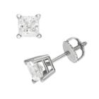 18k White Gold 1-ct. T.w. Igl Certified Colorless Princess-cut Diamond Solitaire Earrings, Women's