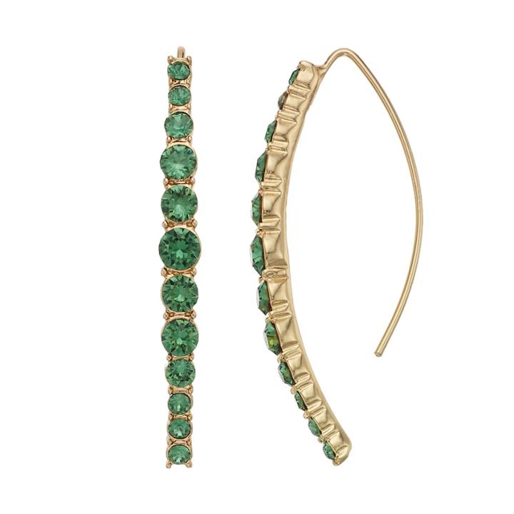 Dana Buchman Curved Threader Earrings, Women's, Green