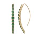 Dana Buchman Curved Threader Earrings, Women's, Green