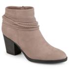 Journee Collection Ceres Women's Ankle Boots, Girl's, Size: Medium (7.5), Brown