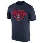 Men's Nike Arizona Wildcats Dri-fit Basketball Tee, Size: Small, Blue (navy)