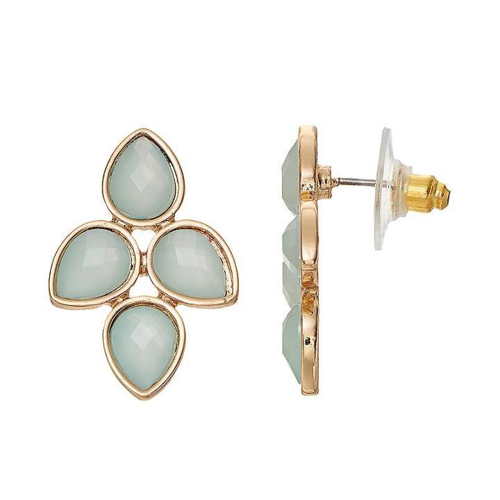Mudd&reg; Mint Green Teardrop Earrings, Women's