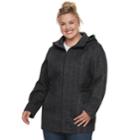 Plus Size D.e.t.a.i.l.s Hooded Fleece Midweight Jacket, Women's, Size: 3xl, Grey (charcoal)