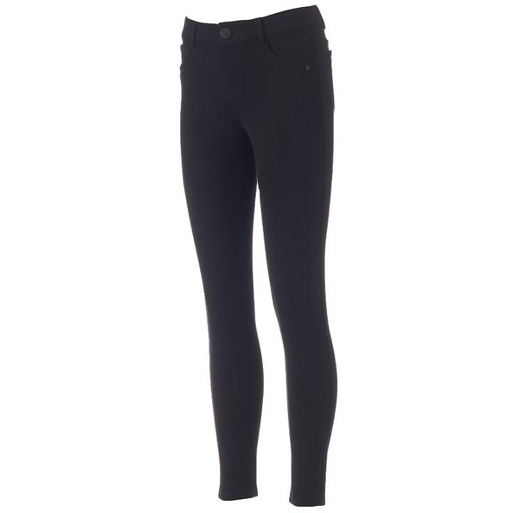 Women's Artisan Crafted By Democracy Slimming Ponte Leggings, Size: 4, Oxford