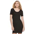 Juniors' Mudd&reg; Short Sleeve Bodycon Dress, Girl's, Size: Xl, Black