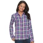 Juniors' So&reg; High-low Shirt, Girl's, Size: Medium, Med Purple