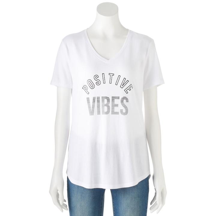 Women's Tek Gear&reg; Dry Tek V-neck Tee, Size: Large, Natural