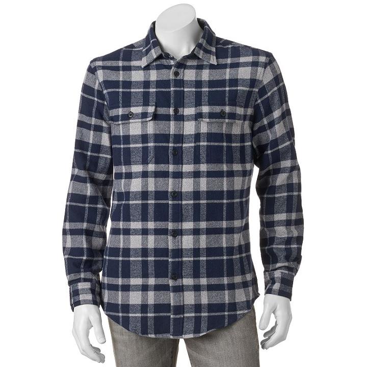 Men's Sonoma Goods For Life&trade; Donegal Modern-fit Button-down Shirt, Size: Medium, Blue