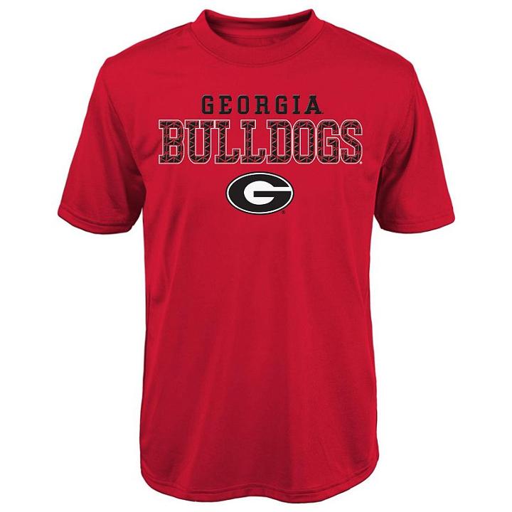 Boys 8-20 Georgia Bulldogs Fulcrum Performance Tee, Boy's, Size: M(10-12), Red
