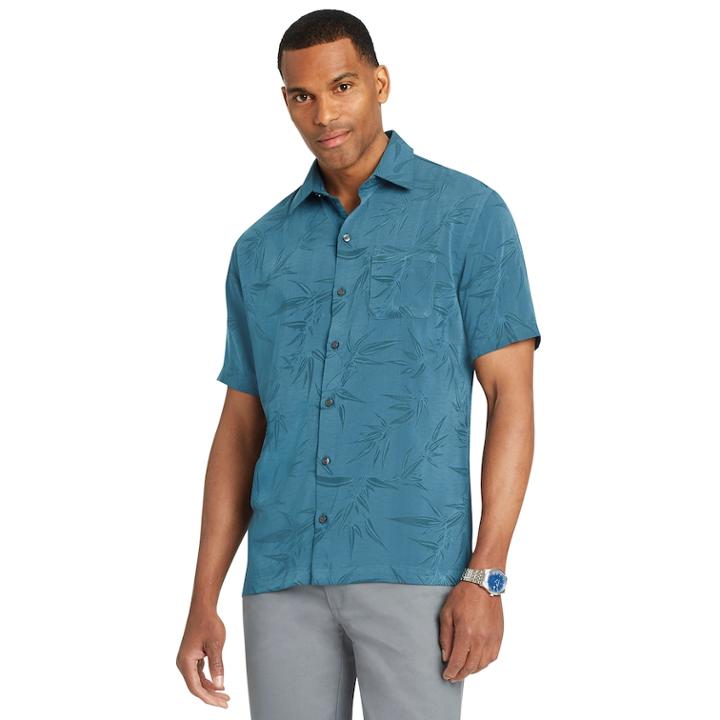 Men's Van Heusen Air Classic-fit Casual Button-down Shirt, Size: Xl, Dark Green