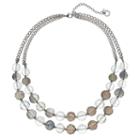 Simply Vera Vera Wang Beaded Double Strand Necklace, Women's, Blue