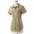 Dickies Performance Twill Work Shirt - Women's, Size: Medium, Dark Beige