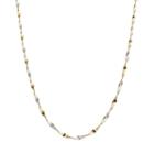 24k Gold Over Silver And Sterling Silver Twist Chain Necklace - 18-in, Women's, Multicolor