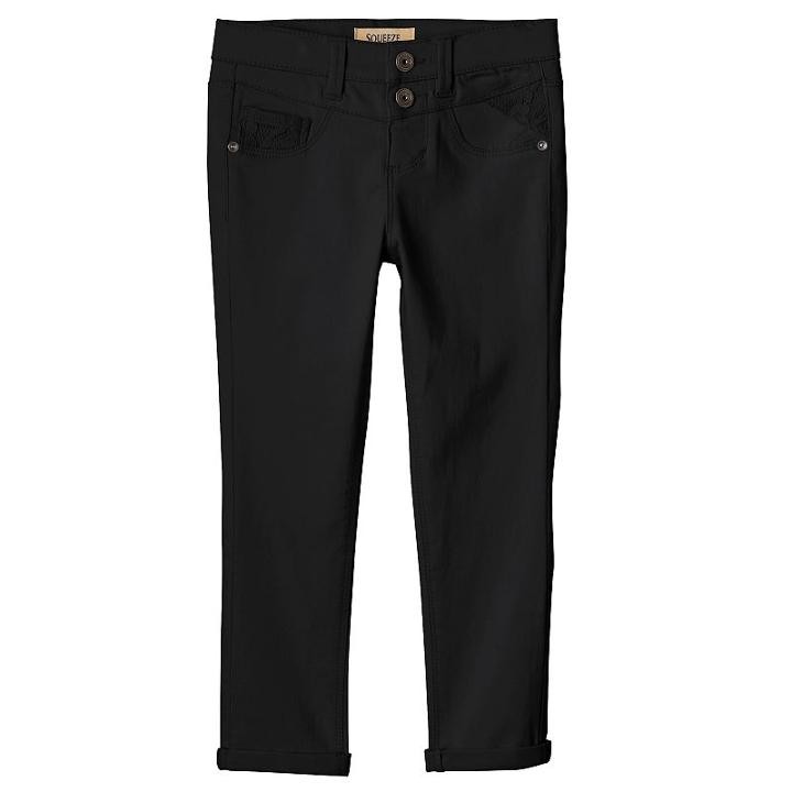 Girls 4-8 Squeeze Cuffed Jeggings, Girl's, Size: 4, Dark Grey