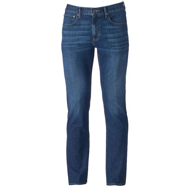 Men's Urban Pipeline Slim-fit Straight-leg Jeans, Size: 38x32, Med Blue