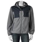 Men's Levi's&reg; Fleece Mixed Media Hooded Jacket, Size: Xl, Blue (navy)