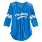 Girls 7-16 So&reg; 3/4-sleeve Lace Sporty Tee, Size: 7-8, Med Blue