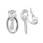 Napier Oval Hoop Nickel Free Clip-on Earrings, Women's, Silver