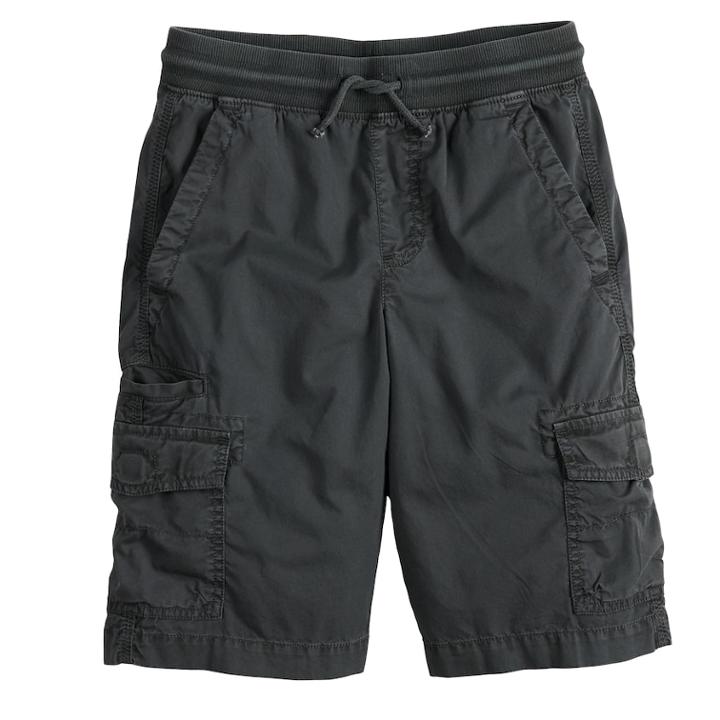 Boys 8-20 Urban Pipeline&reg; Pull-on Cargo Shorts, Size: Xl(18/20), Black