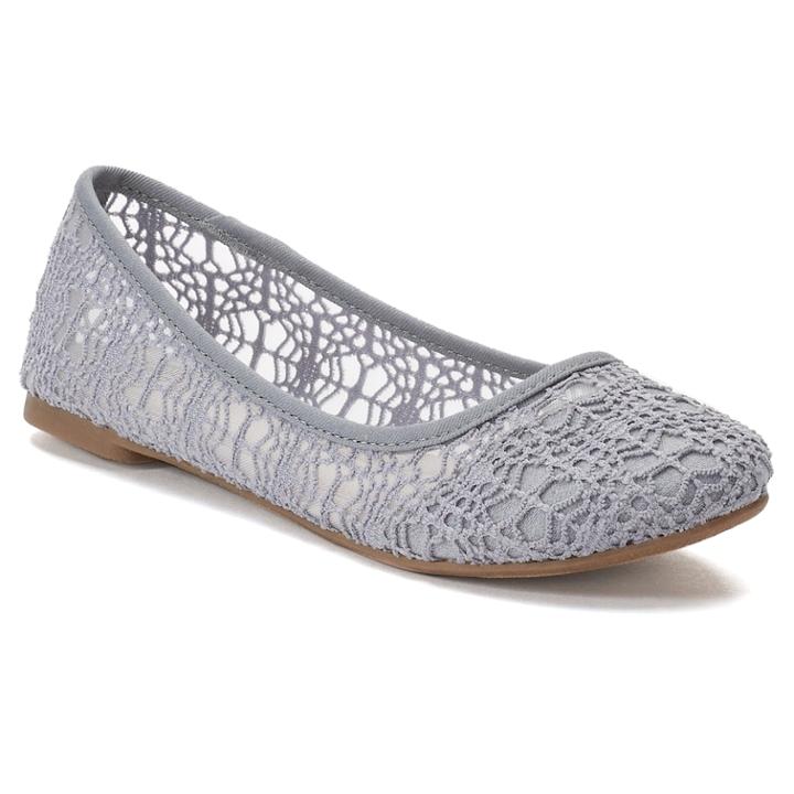 So&reg; Sawfish Women's Ballet Flats, Size: Medium (9.5), Grey