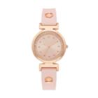 Women's Studded Rubber Band Watch, Size: Medium, Pink