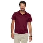 Men's Chaps Performance Polo, Size: Large, Dark Red