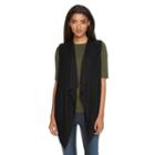 Women's Apt. 9&reg; Ribbed Sweater Vest, Size: Small, Black