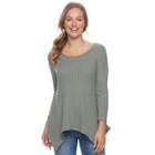 Women's Sonoma Goods For Life&trade; Textured Swing Tee, Size: Xs, Med Green